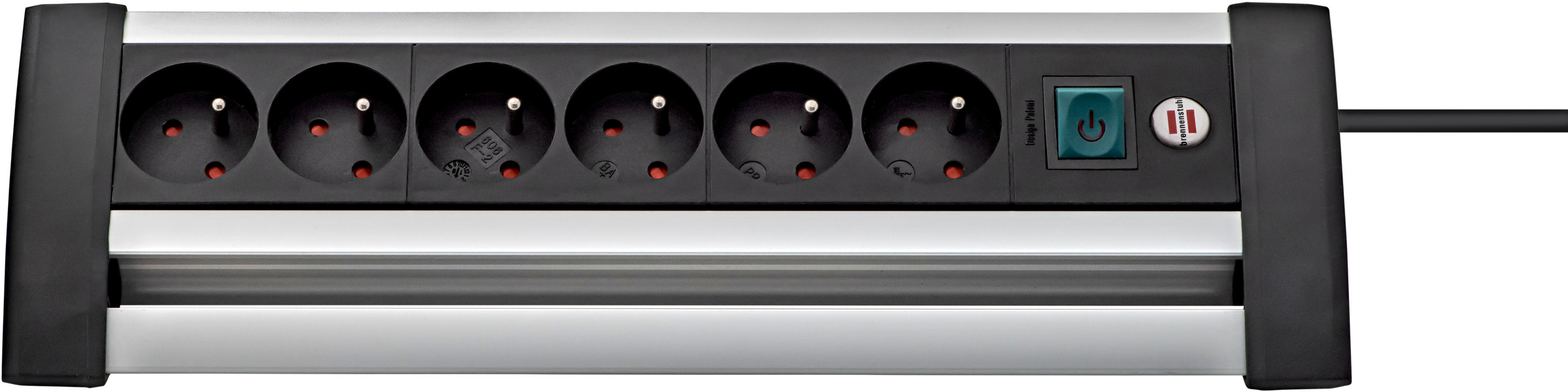Brennenstuhl Premium-Line bloc multiprise 6x avec ports USB, interrupteur  et câble 3m noir