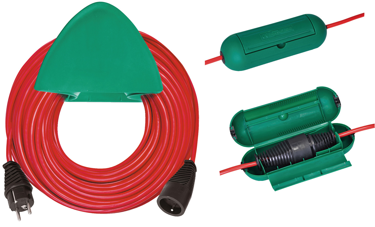 Rallonge Électrique 15m Rouge - Câble PVC H05VVF 3G1,5 Pour Usage Intérieur Et Atelier