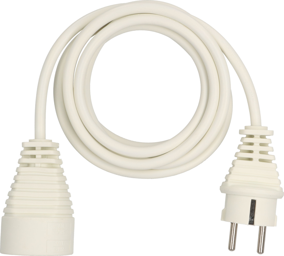 Rallonge électrique 2m H05VV-F 3G1,0 blanc