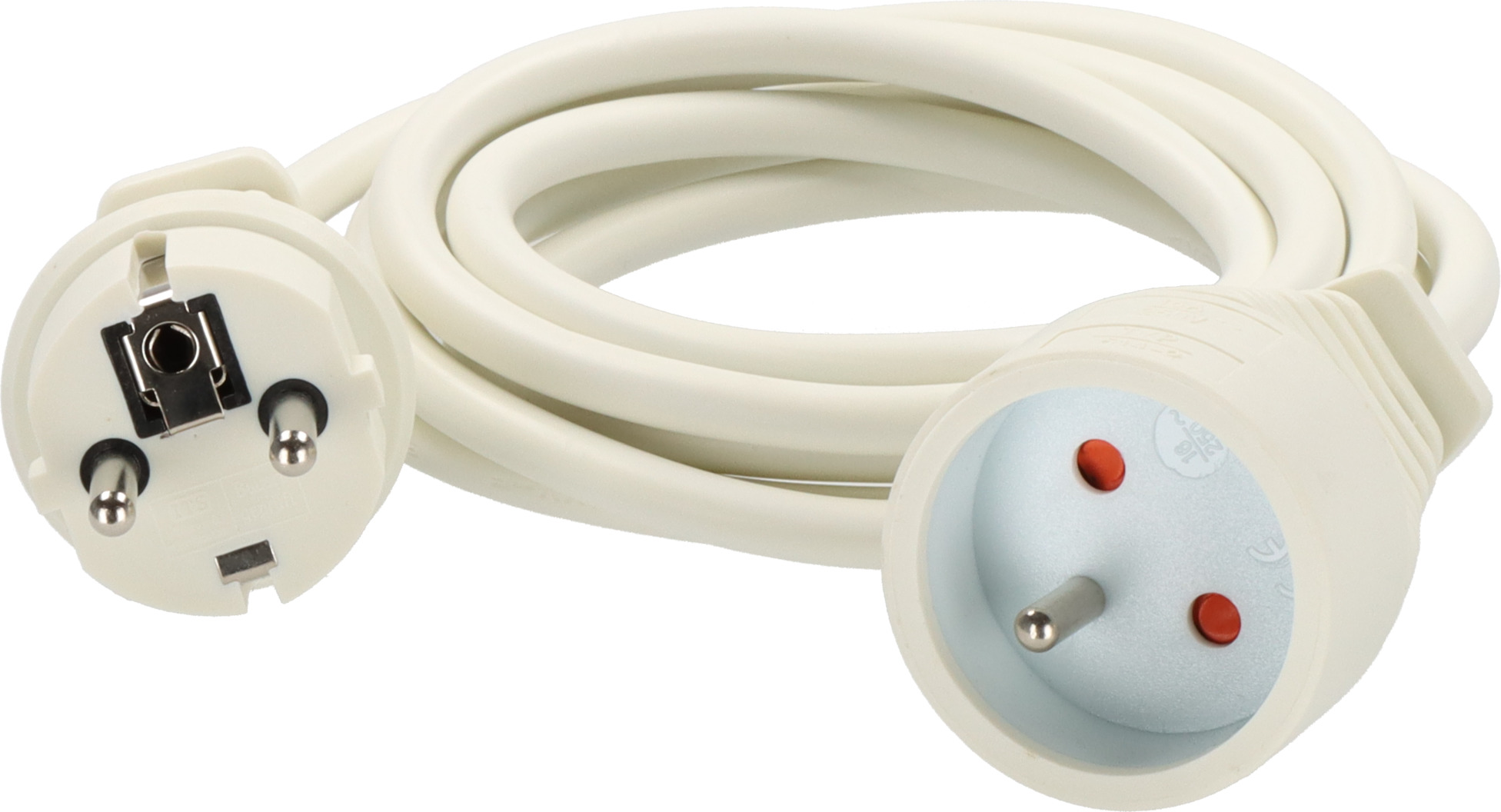 Rallonge électrique 2m H05VV-F 3G1,0, blanche | brennenstuhl®