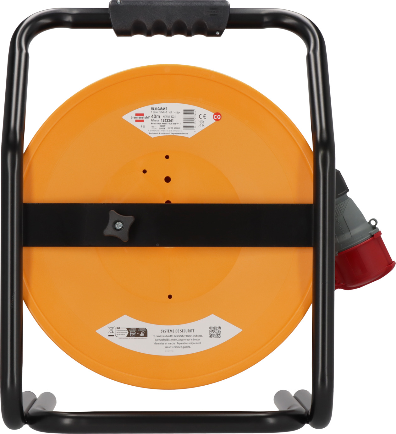 Enrouleur Câble Camping CEE 25m H07RN-F 3G2.5 - Prise CEE + 2 Schuko - IP44 IntuiFlex WoMoTools