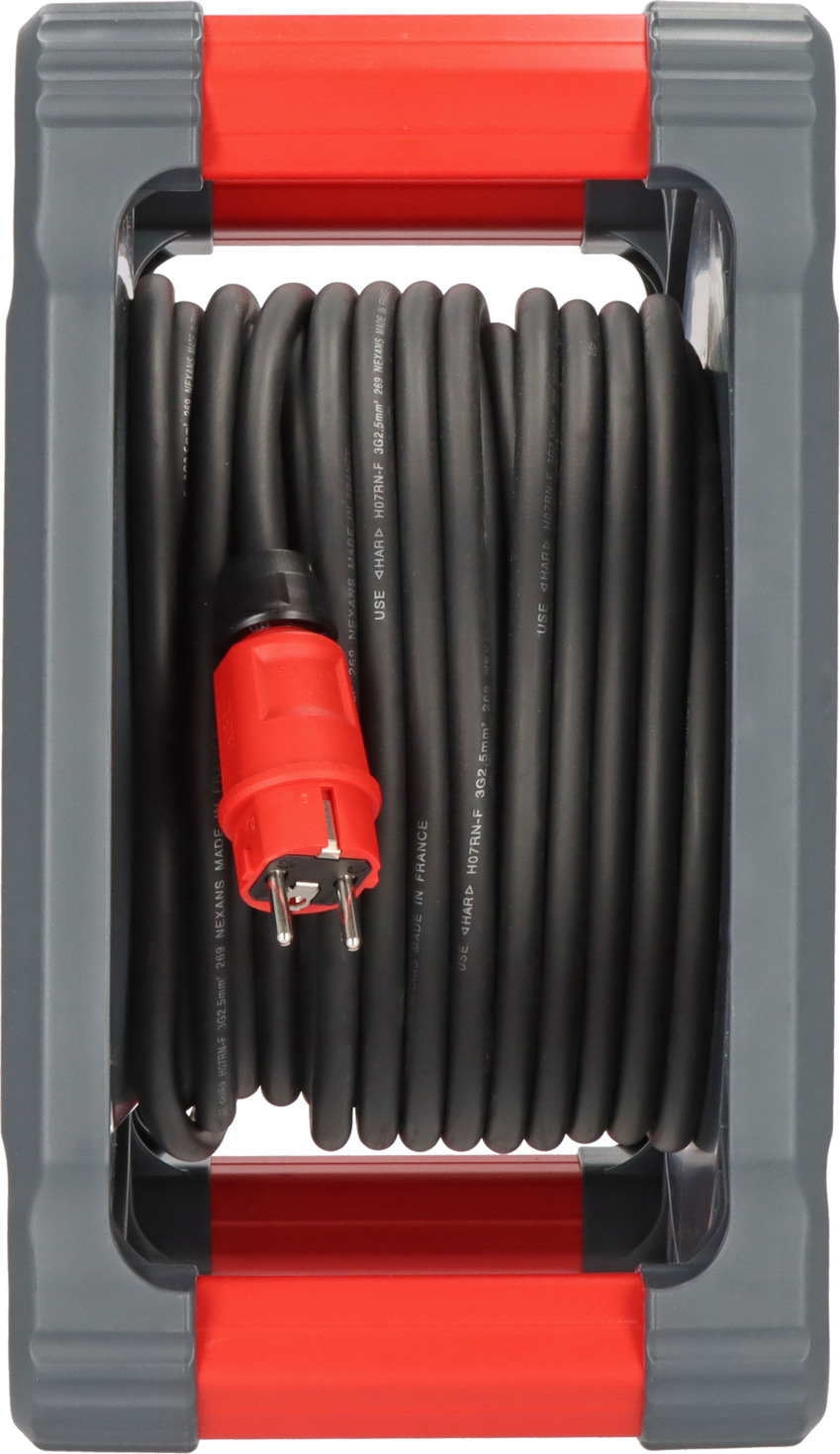 Enrouleur De Câble Vide 10179 – Pour 25 M De Câble 3G2,5, 3 Prises, 230V, 3500W