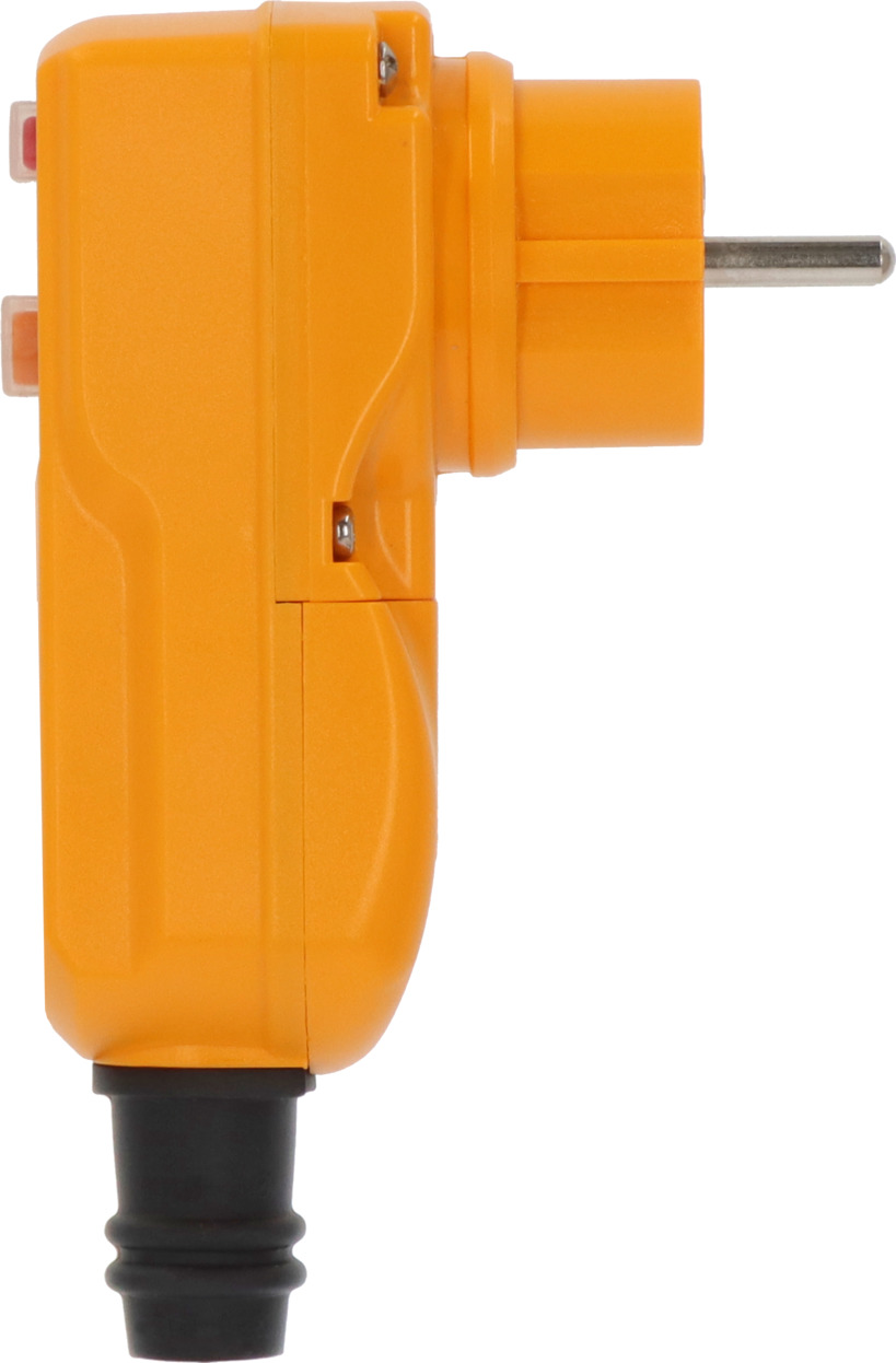 Schwabe Fiche à Interrupteur Différentiel 30mA - 16A 230V - IP44 Pour Usage Extérieur - Avec Témoin Et Test - 45209