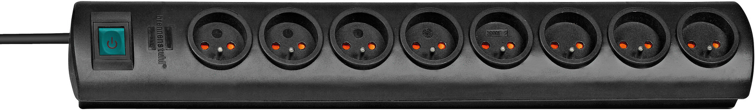 adaptateur de courant avec parasurtenseur couleur : argent//noir Adaptateur comme protection pour /équipements /électriques 1 1 Adapter Brennenstuhl primera-line