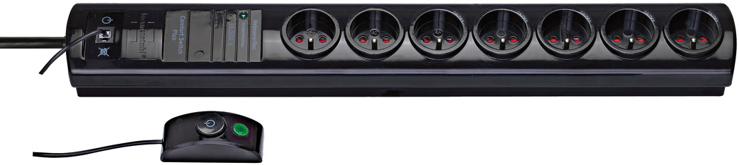 adaptateur de courant avec parasurtenseur couleur : argent//noir Adaptateur comme protection pour /équipements /électriques 1 1 Adapter Brennenstuhl primera-line