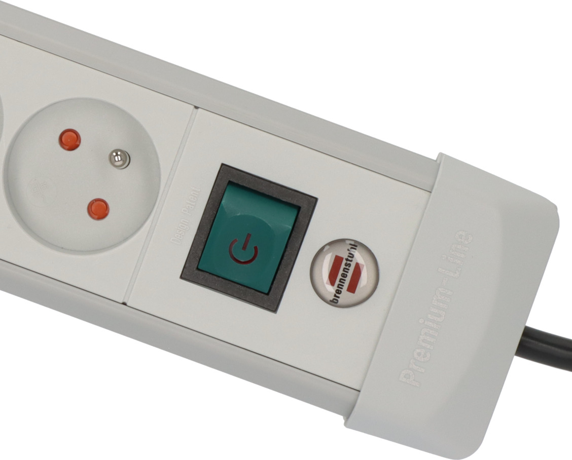 Brennenstuhl Premium Plus Bloc Multiprise Gris 6 Prises 3m Avec