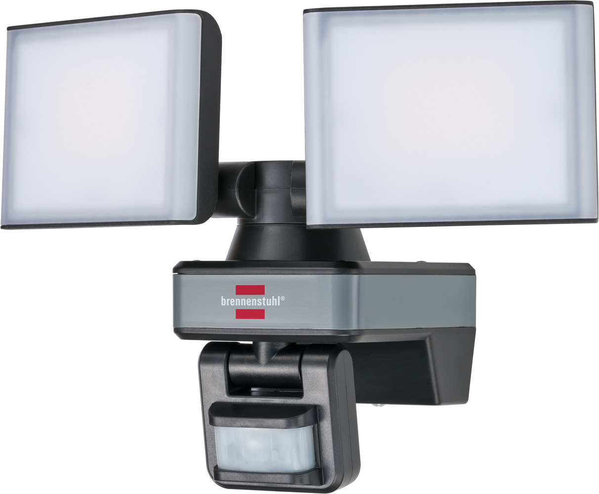 Projecteur Double Exterieur Led Avec Detecteur De Mouvement brennenstuhl®Connect Projecteur LED mural Duo WFD 3050 P WiFi avec détecteur de mouvements PIR, 3500lm, IP54 | brennenstuhl®